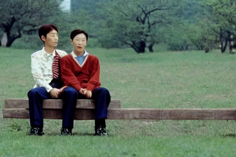 Prompt: korean film still from korean adaptation of Forrest Gump (1994)