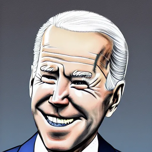 Image similar to A fine lace portrait of Joe Biden