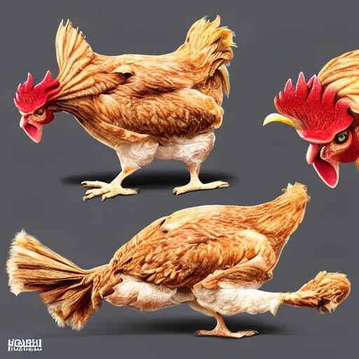 Prompt: chicken, anatomy half cut, infographic, higly detailed, 8 k, photorealistic, art concept, artstation, sharp focus