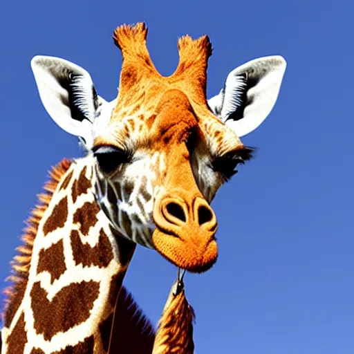 Image similar to a giraffe with 1 2 necks