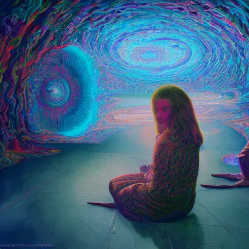 Image similar to i don't have an idea for a prompt, do you? masterpiece. accidentally tripping on dmt and acid, psychedelic experience, overwhelming psychosis of self realization and burning awakening, ultra high definition, unreal engine 5, hyperrealism, masterpiece composition, by casey weldon, barclay shaw 8 k photorealistic