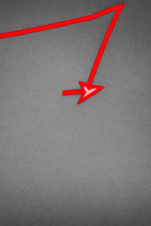 Image similar to a red arrow pointing dramatically in one direction