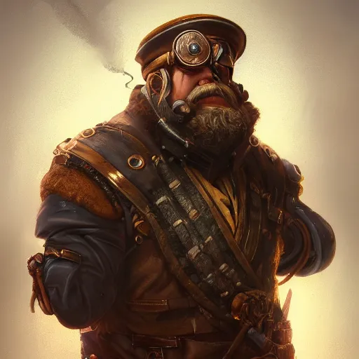 Image similar to a portrait painting of bardin goreksson steampunk engineer, artstation, 8 k, fantasy