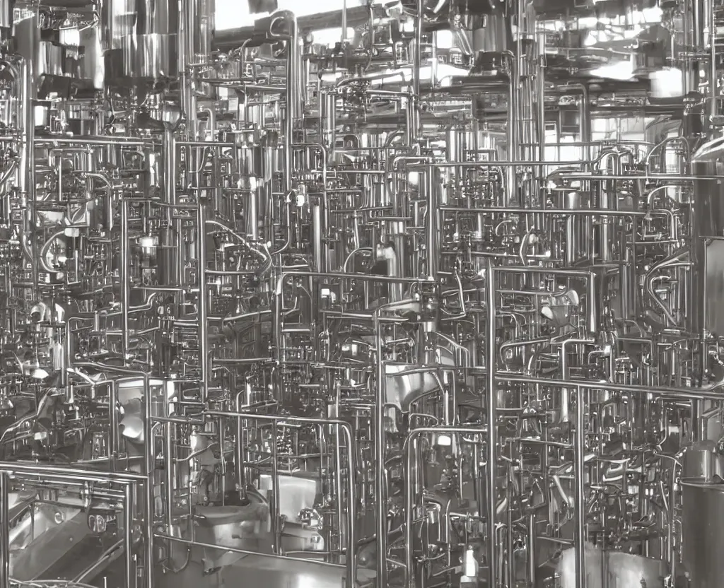 Image similar to first person point of view of a soda factory