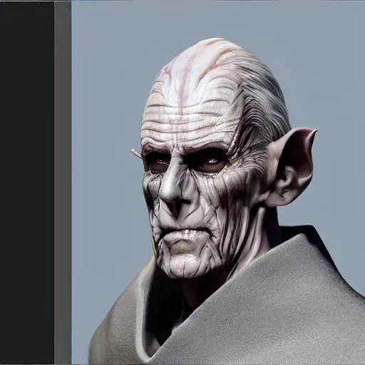 Image similar to hyperrealistic full body image of jim carey disguised as ( emperor palpatine ), stunning 3 d render, inspired by istvan sandorfi & greg rutkowski & unreal engine, perfect symmetry, dim volumetric cinematic lighting, 8 k octane comprehensive render, extremely hyper - detailed, incredibly lifelike attributes, intricate, real flesh texture, masterpiece, artstation, stunning,