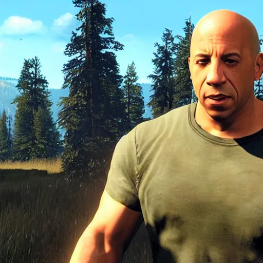 Image similar to vin diesel, in dayz