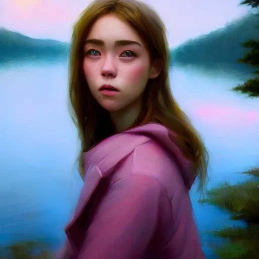 Image similar to real life timmy turner portrait, dramatic light, lake background, 2 0 0 mm focal length, painted by stanley lau, painted by greg rutkowski, painted by stanley artgerm, digital art, trending on artstation
