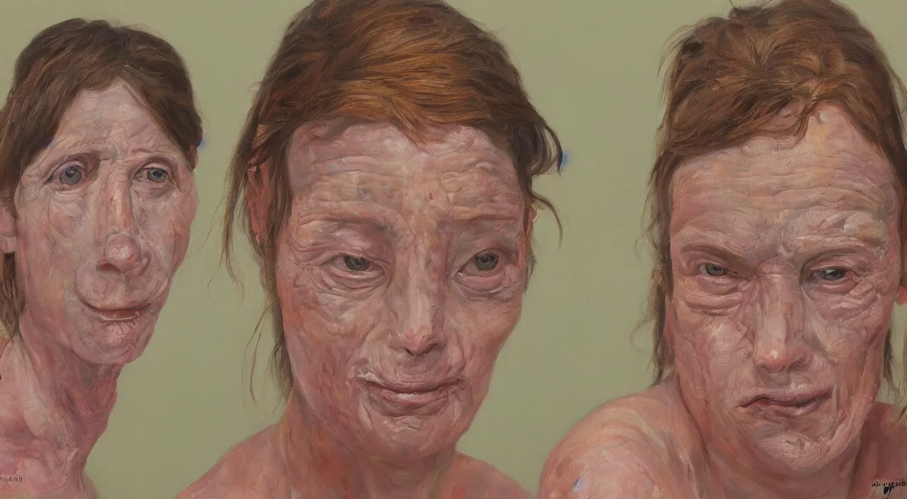 Prompt: a hyperrealistic painting of an ugly person by Margaret Graeme Niven and Anne Rigney