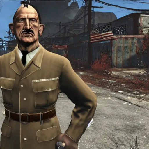 Prompt: hitler in fallout 4