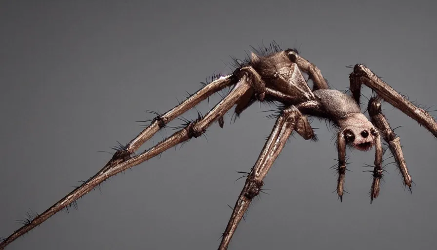 Image similar to big budget horror movie a genetically engineered spider bat
