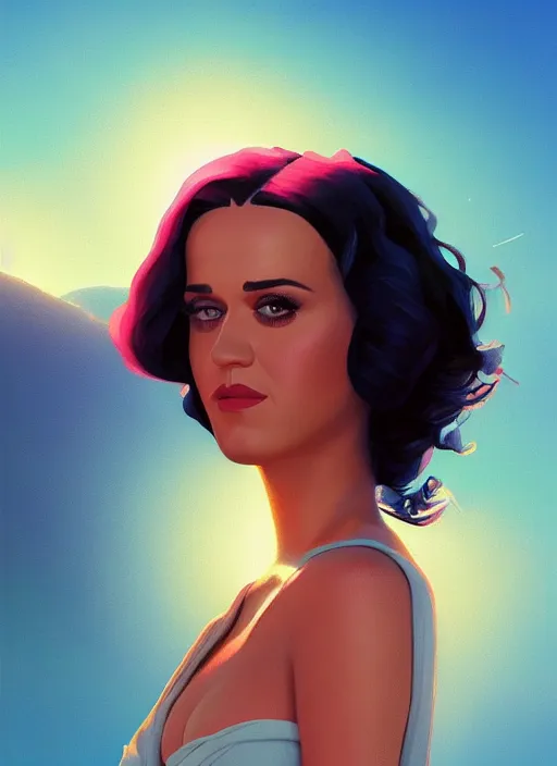 Prompt: katy perry by sylvain sarrailh, rhads, ferdinand knab, trending on artstation, cinematic light, pastel colors, volumetric shading, high radiosity dull skin,, global illumination, radiant light, soft light, soft color dodge, subsurface scattering