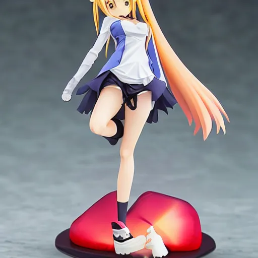 Prompt: anime figurine of an extremely beautiful waifu