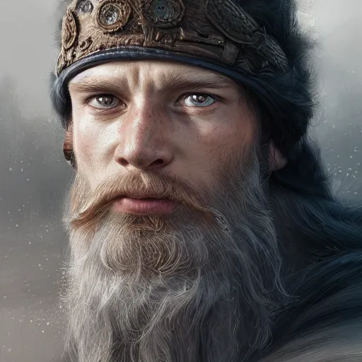 Prompt: portrait viking, ultradetailed, digital art, irina french, heraldo ortega, mandy jurgens, golden ratio, art canvas, award winning, masterpiece trending on artstation 8 k 1 5 0 mpx