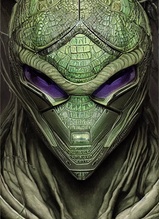 Prompt: cyberpunk turtle downtown tokyo mf doom reptile eyes, green and gray skin. intricate, elegant, highly detailed, centered, digital painting, artstation, concept art, smooth, sharp focus, illustration, artgerm, tomasz alen kopera, peter mohrbacher, donato giancola, joseph christian leyendecker, wlop, frank frazetta