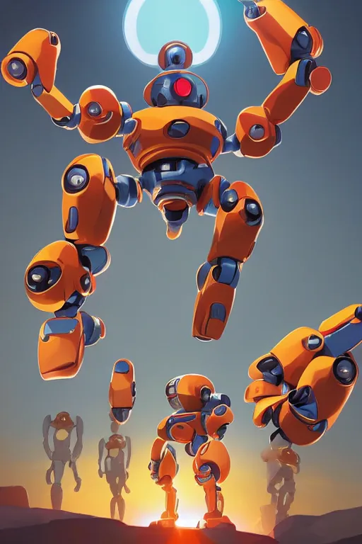 Image similar to metabots medabots medarotto medarot robot minimalist comics, behance hd by jesper ejsing, by rhads, makoto shinkai and lois van baarle, ilya kuvshinov, rossdraws global illumination ray tracing hdr radiating a glowing aura