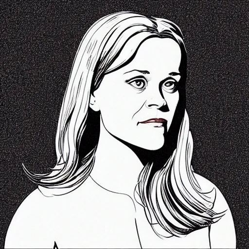 Image similar to “ reese witherspoon retro minimalist portrait by jean giraud, moebius starwatcher comic, sharp, smooth face, 8 k ”