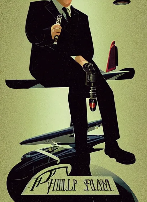 Image similar to poster artwork by Michael Whelan and Tomer Hanuka, Karol Bak of Philip Seymour Hoffman is an airline pilot, from scene from Twin Peaks, clean