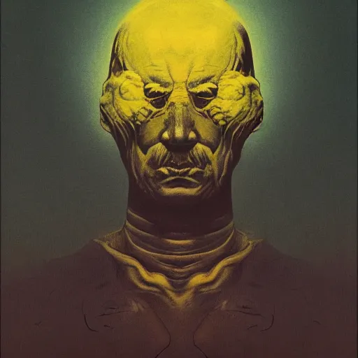 Prompt: A Black background portrait of a man with an exploding head by Zdzisław Beksiński and Ilya Repin,In style of Otomo Katsuhiro.digital illustration,Ray tracing,hyper detailed,sharp focus,4k
