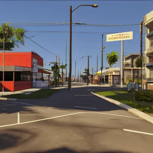 Image similar to pembroke pines florida in gta 5, 8k octane 3D render