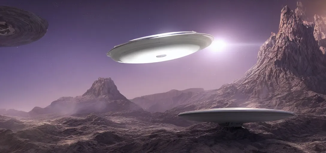Image similar to A beautiful hyper realistic ultra detailed lifelike matte painting of a UFO, unreal engine, deviantart, flickr, artstation, octane render, textured, colorful, extreme realistic detail, physically based rendering, pbr render, very detailed, volumetric lighting, detailed lighting, octane render, 4k, cinematic lighting, 8k resolution