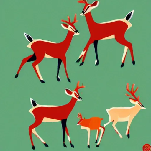 Image similar to deer playing guitar in the style of tatsuro kiuchi