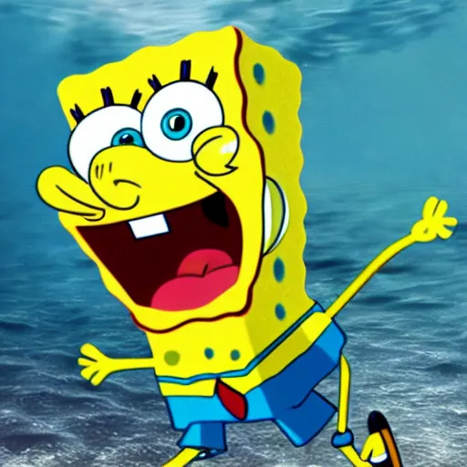 Prompt: hyper-realistic spongebob