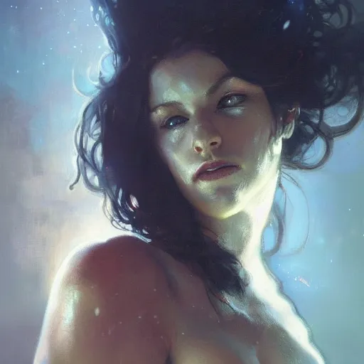 Image similar to ranni the witch, hyperrealistic full figure, bladerunner street alley, art of elysium by frank frazetta and by jeremy mann and by alphonse mucha, fantasy art, photo realistic, dynamic lighting, artstation, full figure poster, volumetric lighting, very detailed face, 4 k, award winning