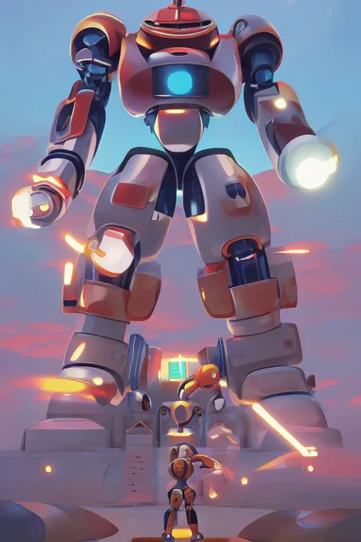 Image similar to metabots medabots medarotto medarot robot minimalist comics, behance hd by jesper ejsing, by rhads, makoto shinkai and lois van baarle, ilya kuvshinov, rossdraws global illumination ray tracing hdr radiating a glowing aura