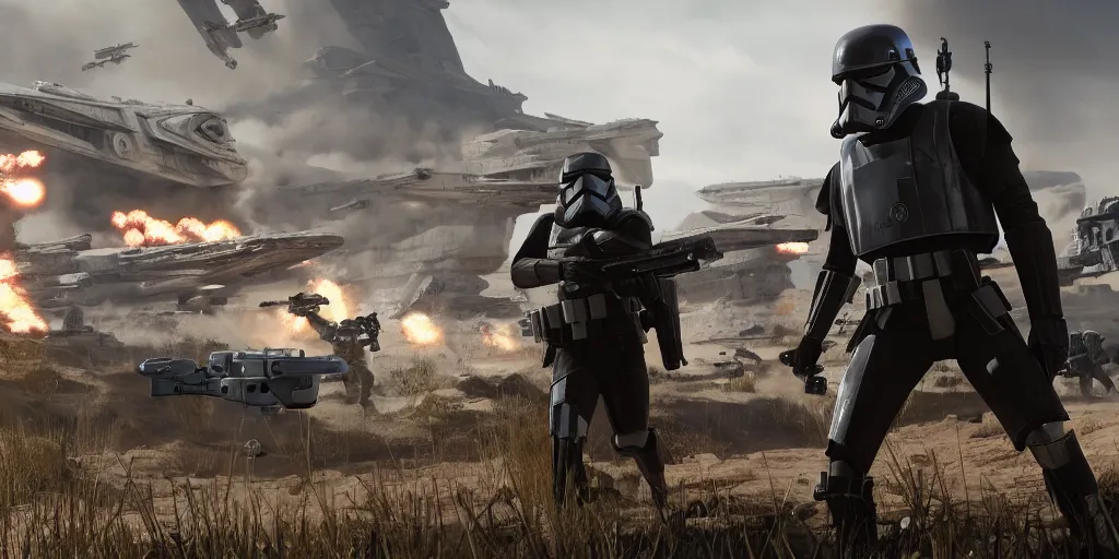 Image similar to screenshot of rebel soldier, on sullust, ea star wars battlefront 2015