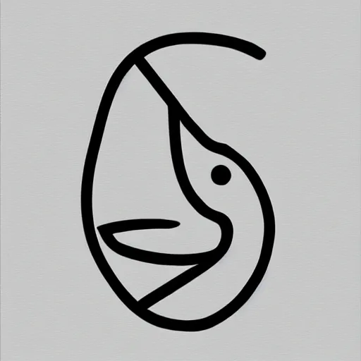 Prompt: a duck logo is shown on a white background, a minimalist painting by jacob duck, behance contest winner, international typographic style, behance hd, logo, flickr