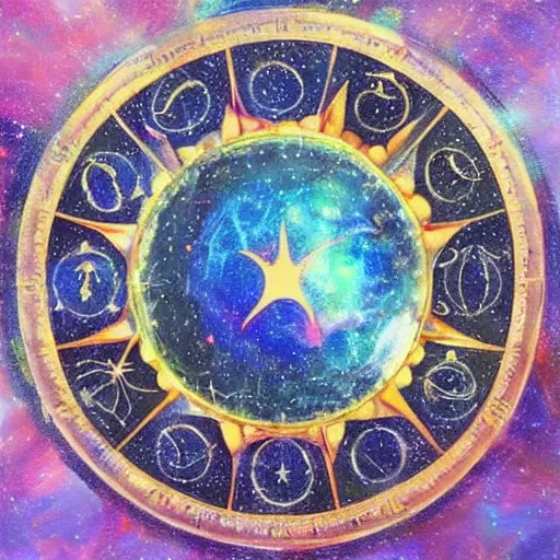 Image similar to “astrology oil panting”