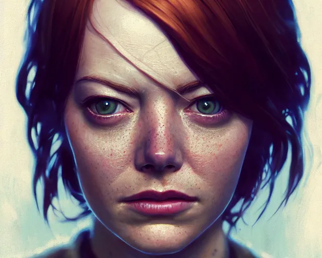 Prompt: highly detailed portrait of emma stone, in the walking dead, stephen bliss, unreal engine, fantasy art by greg rutkowski, loish, rhads, ferdinand knab, makoto shinkai and lois van baarle, ilya kuvshinov, rossdraws, tom bagshaw, global illumination, radiant light, detailed and intricate environment