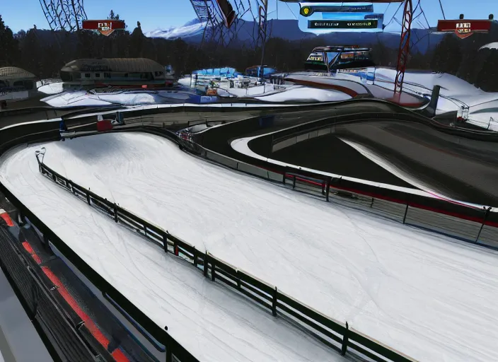 Prompt: Trackmania ice racing track