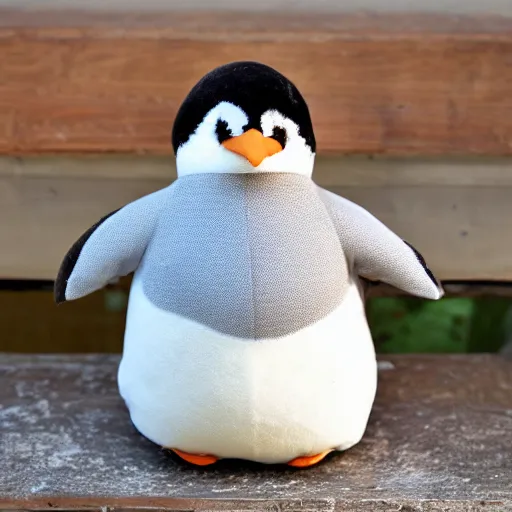 Image similar to a fat stubby penguin stuffed animal