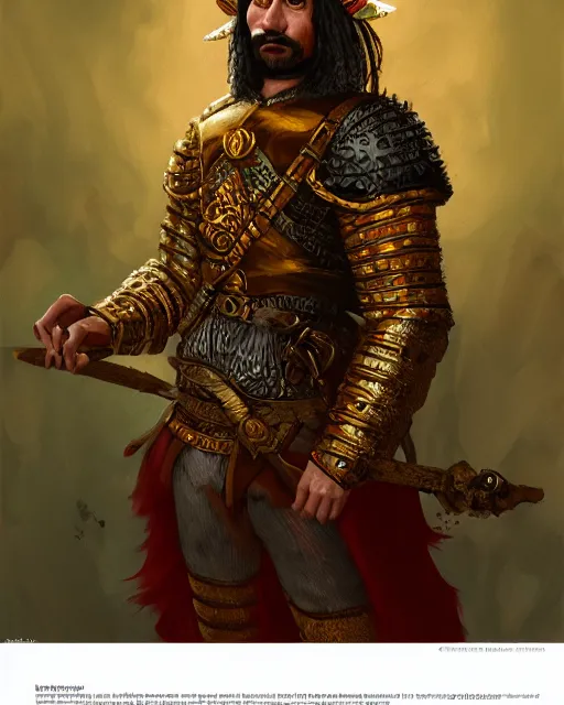 Image similar to illustration of a conquistador wearing ornate armor by anato finnstark and sangsoo jeong, treasure island movie color scheme, symmetric, facial features, portrait, digital painting, trending on artstation, masterpiece
