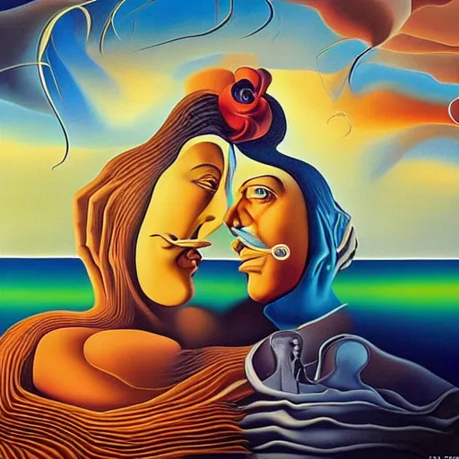 Image similar to If we had more time, We could live forever, Just you and I, We could be together, surrealism, in the style of Salvador Dali, oil on canvas, 8K beautiful detailed mural