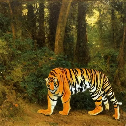 Image similar to a tiger in the forest, Pelton Lawrence Agnes