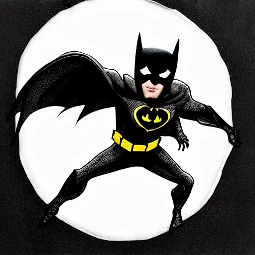 Prompt: half batman, half spiderman