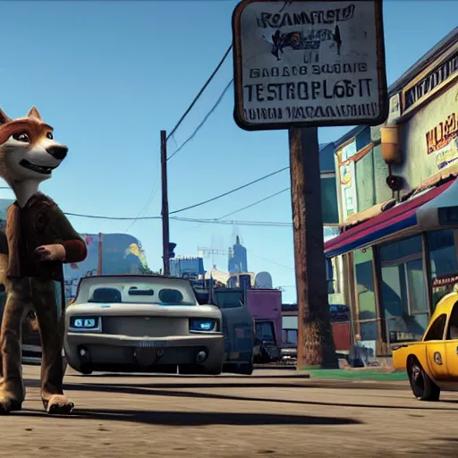 Image similar to Gameplay screenshot from the upcoming Rockstar Games release, Grand Theft Auto: Zootopia