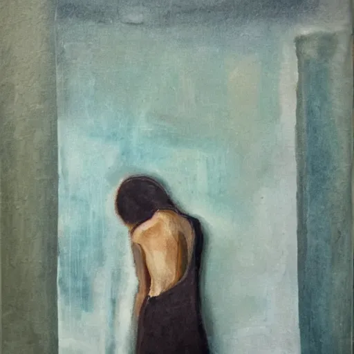 Image similar to woman,olio su tela