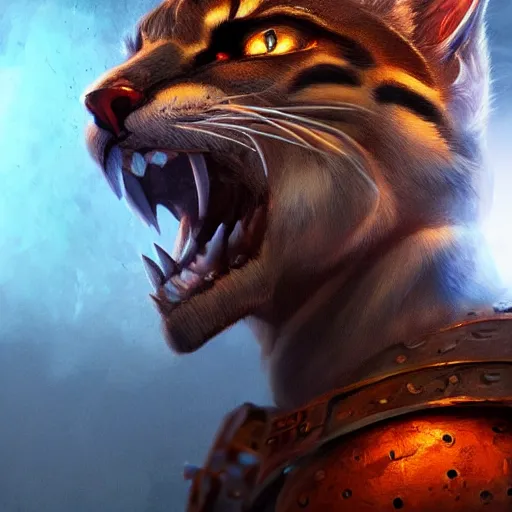 Prompt: character concept portrait, a warrior cat in a combat stance, bright glowing, 3 d rendered, 3 d rendering, dramatic lighting, unreal enginedigital painting, concept art, smooth, sharp focus, illustration, 8 k resolution, trending on art station, cinema 4 d, behance hd