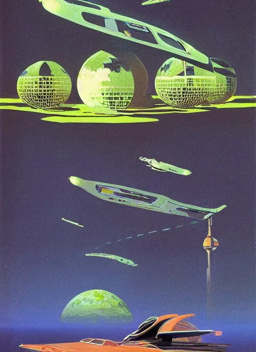 Image similar to ! dream retro futurism, solarpunk, artwork by roger dean, by dean ellis