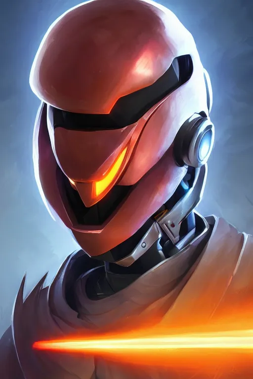 Image similar to epic mask helmet robot ninja portrait stylized as fornite style game design fanart by concept artist gervasio canda, behance hd by jesper ejsing, by rhads, makoto shinkai and lois van baarle, ilya kuvshinov, rossdraws global illumination radiating a glowing aura global illumination ray tracing hdr render in unreal engine 5