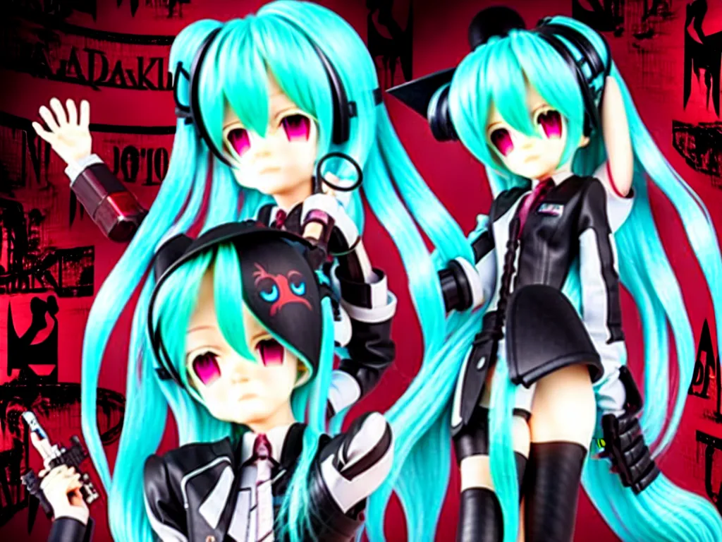 Image similar to hatsune miku in a dark red dungeon surrounded by monsters, chains and devilish creatures sardonic dark atmosphere detailed scary horror