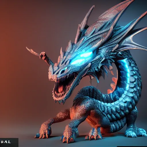 Image similar to a dragon as a Valorant skin, octane render, 3D, unreal engine, as coherent as Dall-E 2