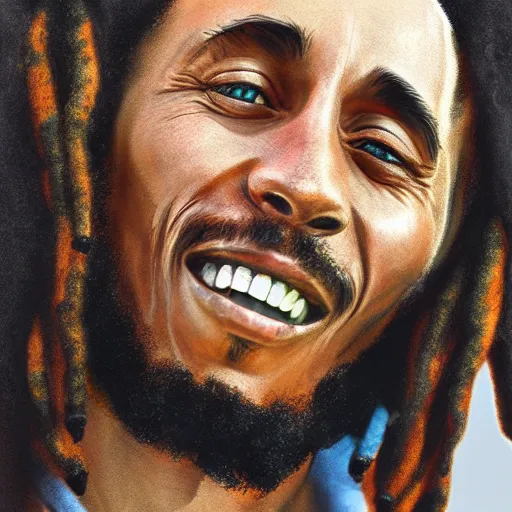 Prompt: portrait of bob marley, natural, hyper detailed, digital art, trending in artstation, cinematic lighting, studio quality, smooth render, unreal engine 5 rendered, octane rendered, art style by degas, john singer sergant