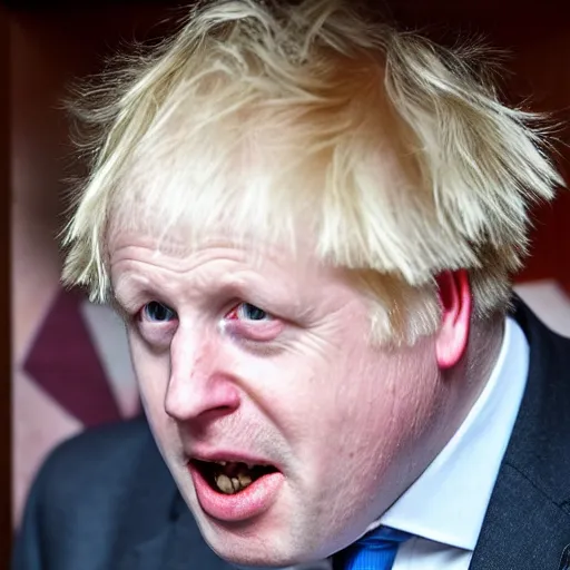 Prompt: boris johnson hiding in a cupboard