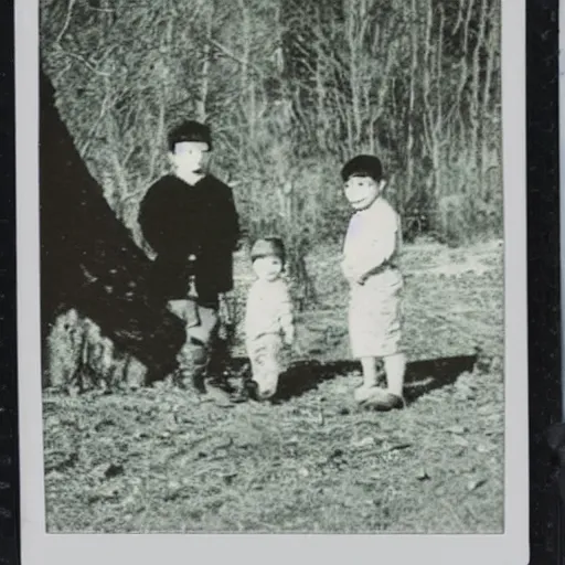 Prompt: soviet childhood polaroid photo