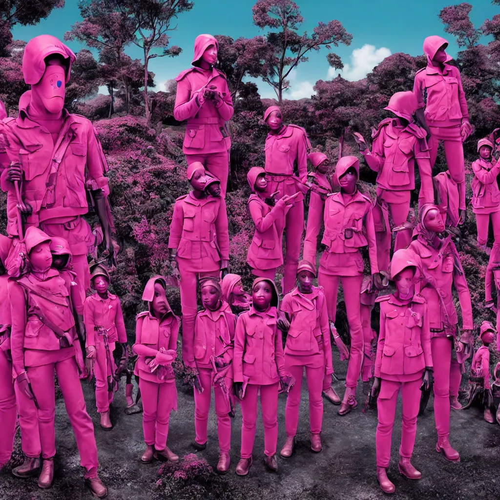 Image similar to advertising campaign by richard mosse