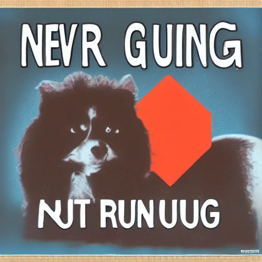 Image similar to never gonna run around and